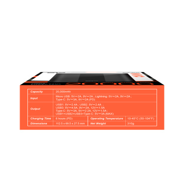 Logo trade promotional item photo of: POWER BANK SILICON POWER QP55 10000 MAH