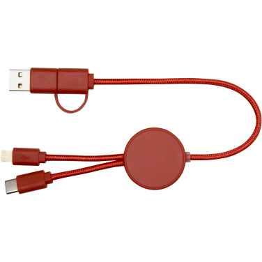 Logotrade corporate gift picture of: Citala 5-in-1 recycled plastic 30 cm data sync and 27W fast charge cable