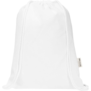 Logo trade promotional product photo of: Oregon Blend 140 g/m² GRS recycled drawstring bag 5L