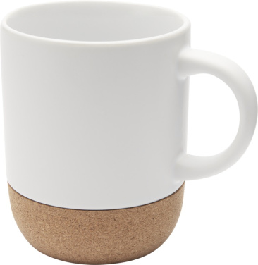 Logotrade promotional product image of: Billie 300 ml ceramic mug with cork details and matt finish