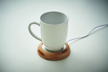 Logo trade corporate gifts picture of: Bamboo mug warmer with USB
