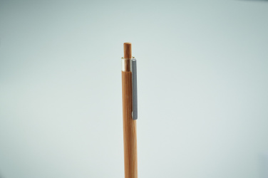Logo trade promotional giveaways image of: Push button bamboo pen