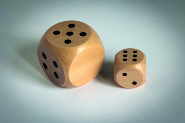 Logo trade promotional products picture of: Schima wooden dice 3cm dia