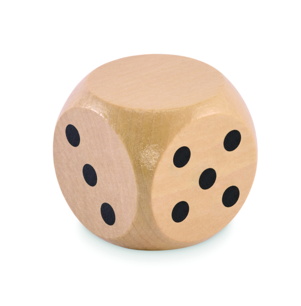 Logo trade promotional merchandise image of: Schima wooden dice 5cm dia