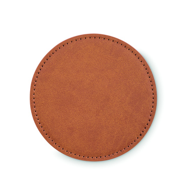 Logo trade promotional gifts picture of: Round coaster in PU