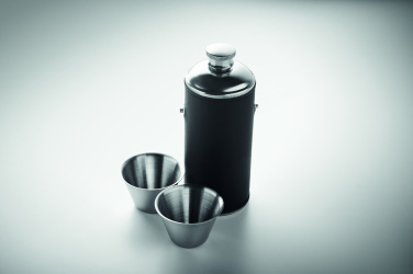 Logo trade corporate gifts image of: Hip flask with shot cups