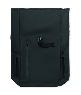 Logo trade promotional products image of: Rolltop laptop rucksack 600D