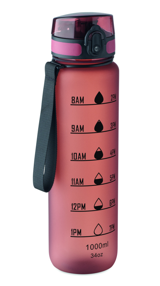 Logo trade promotional gift photo of: Sports water bottle RPET 1L