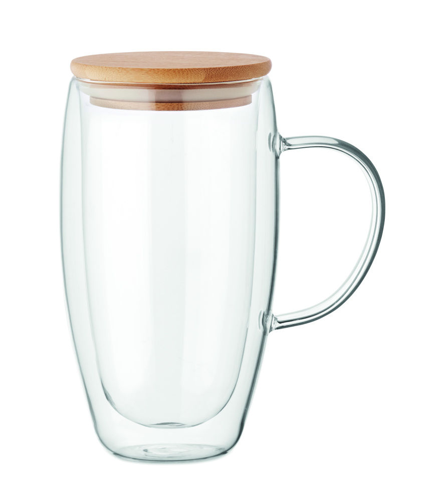 Logotrade promotional merchandise image of: Double wall glass mug 450ml