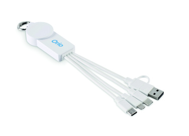 Logo trade promotional products image of: 2 in 1 charging cable type-C