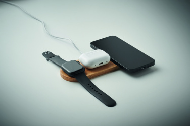 Logo trade promotional merchandise picture of: 3 in 1 15W wireless charger