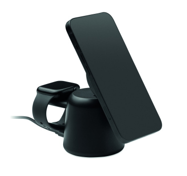 Logotrade promotional gift image of: 3 in 1 wireless charger 15W