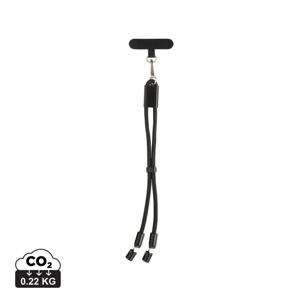 Logotrade promotional giveaways photo of: LoopAmp RCS RPET adjustable phone wrist strap 60W cable
