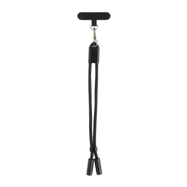 Logotrade promotional item picture of: LoopAmp RCS RPET adjustable phone wrist strap 60W cable