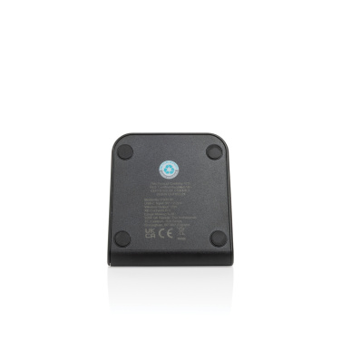 Logo trade promotional products picture of: VoltPerch RCS recycled plastic 15W magnetic wireless charger