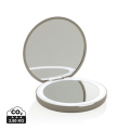 Lumora RCS recycled plastic LED re-chargeable make-up mirror, beige