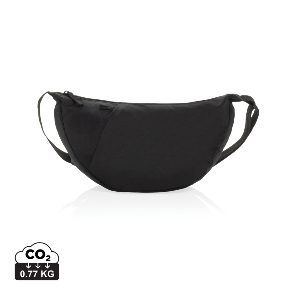 Logo trade promotional gifts image of: Crescent XL AWARE™ RPET half moon sling bag