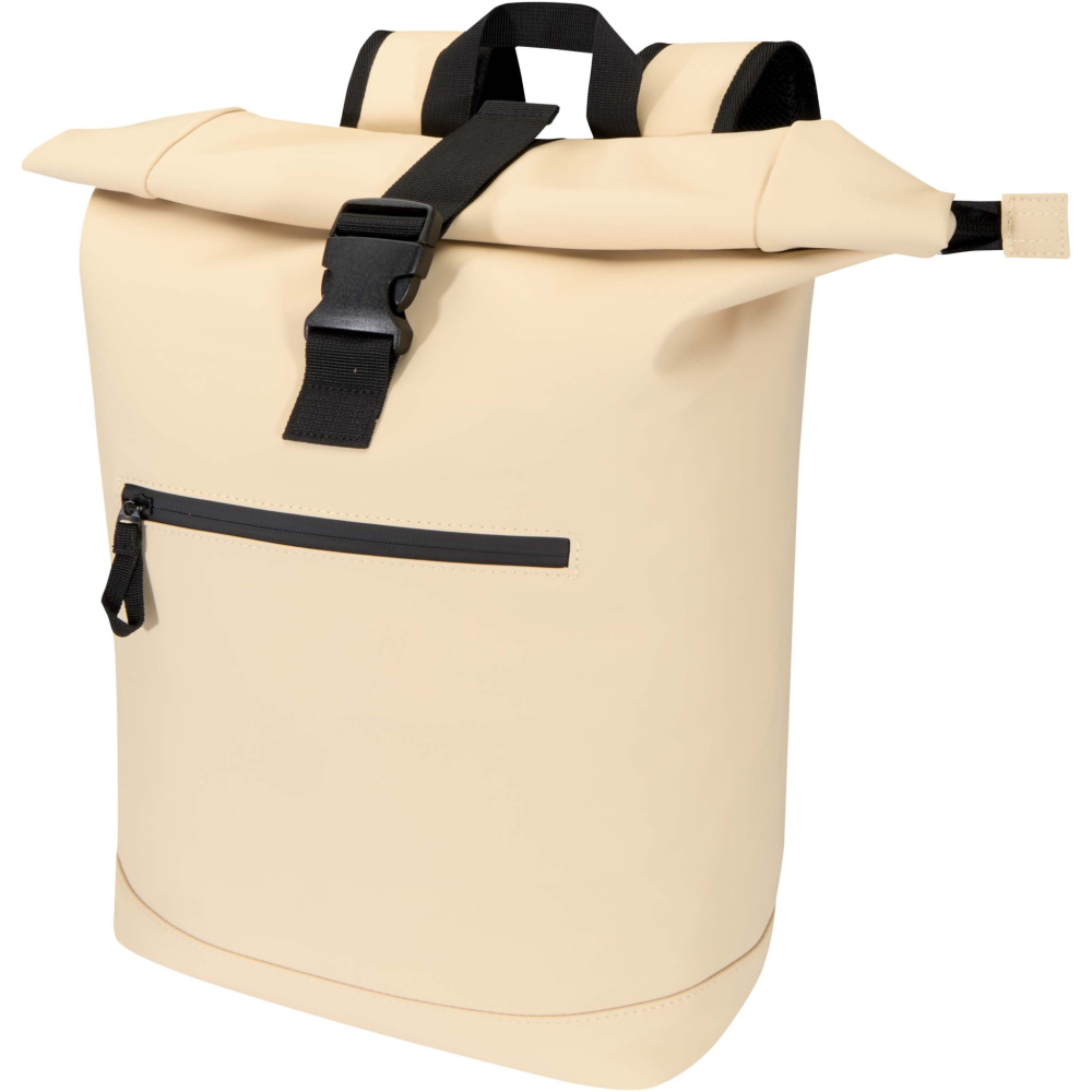 Logotrade promotional merchandise image of: Resi Plus 15" GRS recycled roll-top backpack 18L