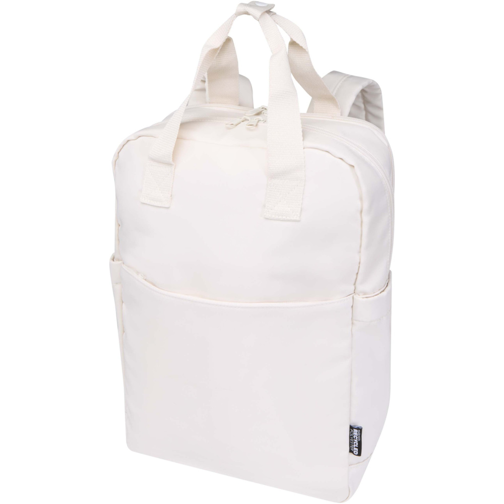 Logotrade promotional item picture of: Trip 14” Aware™ recycled travel laptop backpack 9L