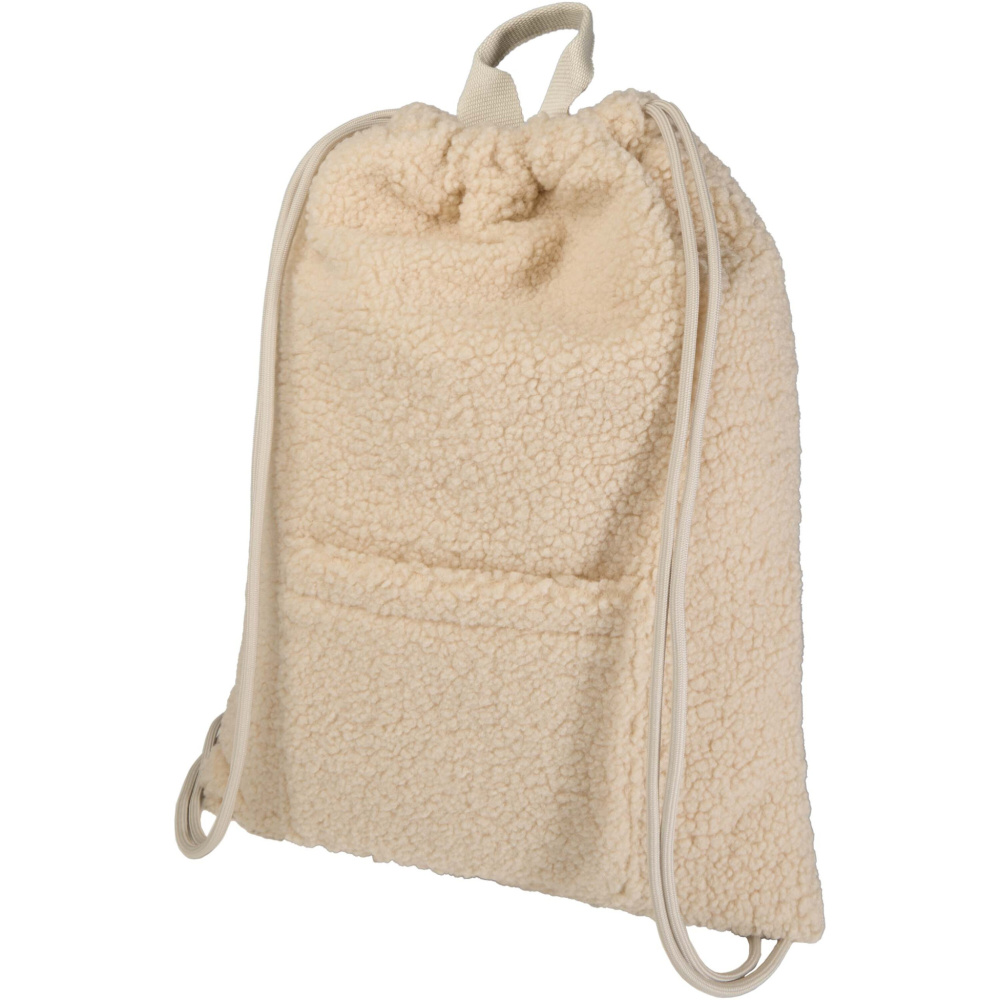 Logotrade promotional gift image of: Bear GRS recycled sherpa drawstring backpack 9L