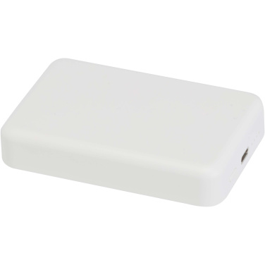 Logo trade promotional gifts image of: Acrab 10.000 mAh 15W magnetic wireless power bank with 20W PD - made from recycled plastic