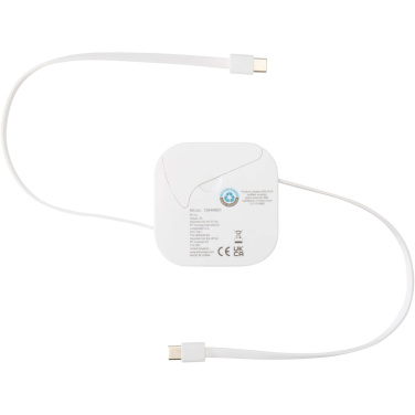 Logo trade promotional giveaway photo of: Gloas 5-in-1 recycled retractable data sync and 100W fast charge cable with smartphone tool kit