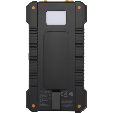 Logotrade promotional products photo of: Altair 5000 mAh 10W recycled plastic rugged solar power bank with built-in torch