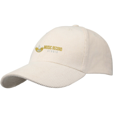 Logo trade advertising products image of: Hutton 6 panel recycled corduroy cap