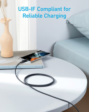 Logo trade promotional products picture of: Anker USB-C to USB-C Cable 1.8 metre 60W