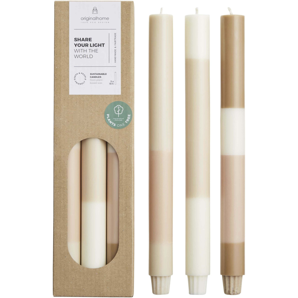Logotrade advertising product picture of: Originalhome layered limestone candles - set of 3