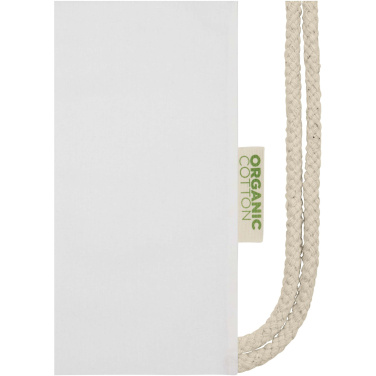 Logo trade business gifts image of: Odisha 140 g/m² OCS organic drawstring bag 5L
