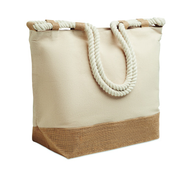 Logo trade business gifts image of: Canvas beach bag