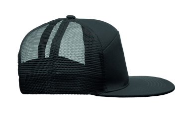 Logo trade promotional merchandise image of: 7 panel flat visor cap