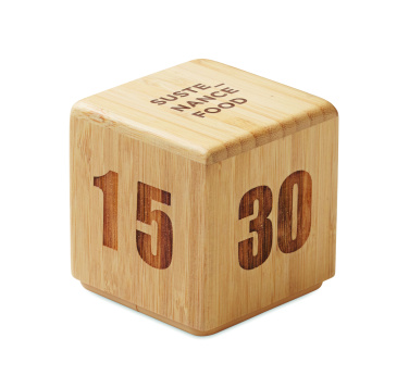 Logo trade advertising products picture of: Bamboo twist snooze timer