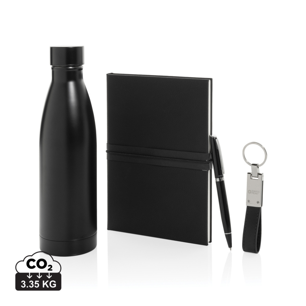 Logotrade promotional merchandise picture of: Swiss Peak RCS deluxe business gift set w/ water bottle