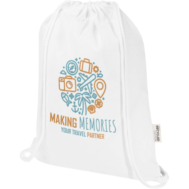 Logotrade corporate gift picture of: Peru Blend 180 g/m² GRS recycled drawstring bag 5L