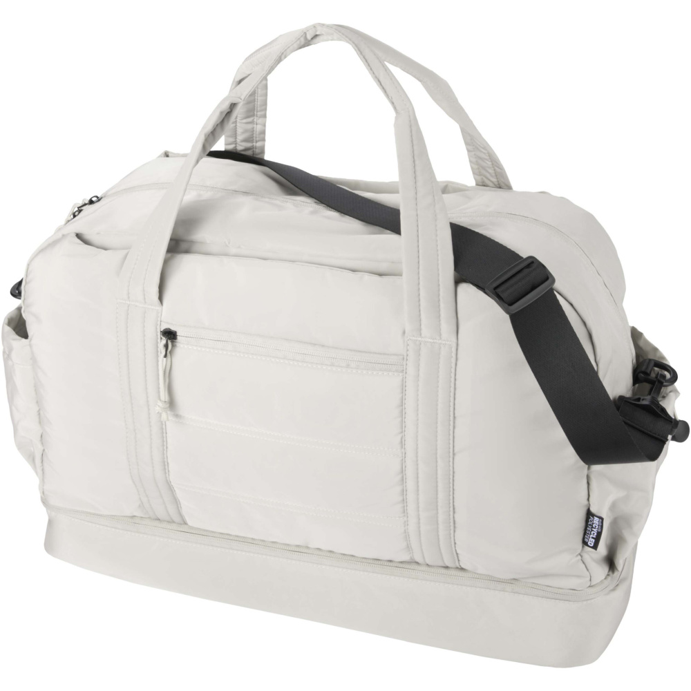 Logotrade promotional products photo of: Puffer GRS recycled duffel bag with insulated bottom 30L