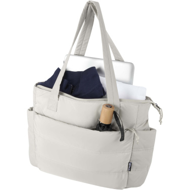 Logotrade promotional product picture of: Puffer 15.6" GRS recycled laptop tote bag 18L