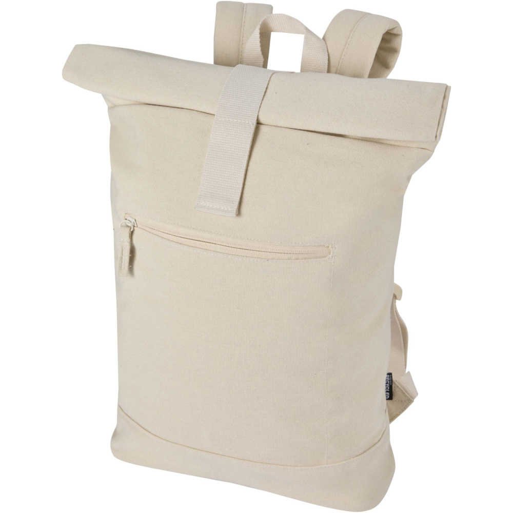Logo trade promotional merchandise image of: Recanvas 14” GRS recycled rolltop backpack 16L