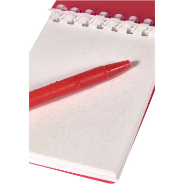 Logotrade promotional merchandise picture of: Lig Mini recycled outdoor soft cover notebook and ballpoint pen set (black ink)