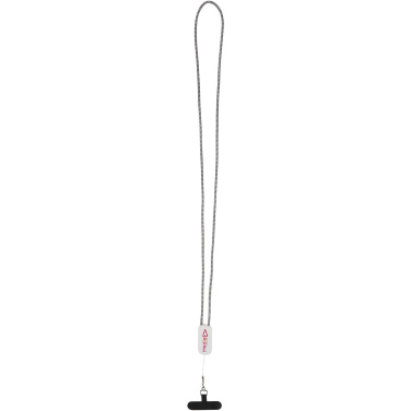 Logo trade advertising product photo of: Anser recycled plastic smartphone lanyard with 27W 5-in-1 built-in cable