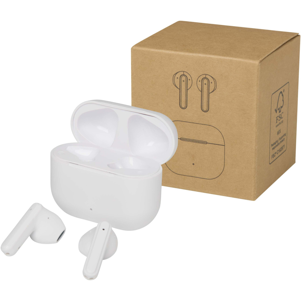 Logotrade business gift image of: Altais recycled plastic True Wireless Bluetooth® headset