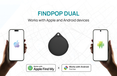 Logotrade promotional product picture of: Findpop Dual RCS recycled plastic item finder IPX5
