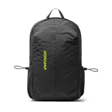 Logo trade promotional merchandise image of: KENTO URBAN RCS recycled nylon 15.6 inch Backpack with front