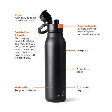 Logotrade promotional product picture of: Nordic Drift Trail RCS Single Wall Water Bottle 750ml