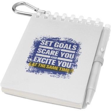 Logo trade promotional product photo of: Lig Mini recycled outdoor soft cover notebook and ballpoint pen set (black ink)