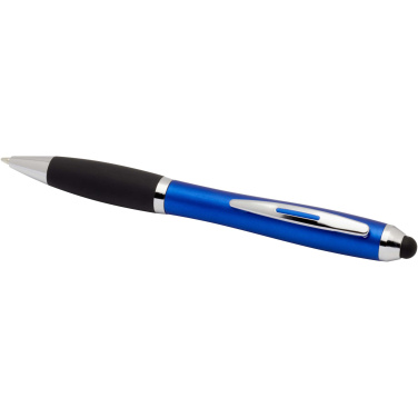 Logotrade corporate gift image of: Nash RCS recycled plastic stylus ballpoint pen (black ink)