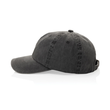 Logo trade promotional gift photo of: BEAU AWARE™ Washed 6 panel 270gsm cotton twill cap