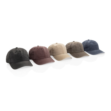 Logo trade promotional products image of: BEAU AWARE™ Washed 6 panel 270gsm cotton twill cap
