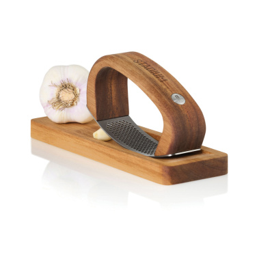 Logo trade corporate gifts picture of: AdHoc RoccaAlio Garlic press with chopping board